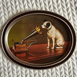 VINTAGE ICONIC IMAGE “HIS MASTER’S VOICE” - FABCRAFT METAL TRAY